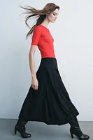 BOX PLEAT MIDI SKIRT ZW COLLECTION