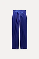 SATIN EFFECT PANTS