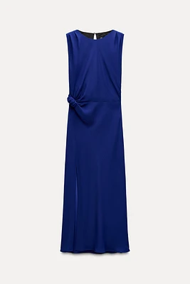 MIDI DRESS WITH FRONT TIE