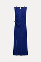 MIDI DRESS WITH FRONT TIE