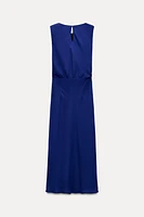 MIDI DRESS WITH FRONT TIE