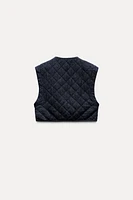 QUILTED DENIM VEST Z1975