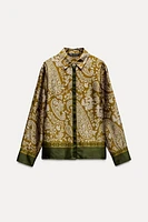 PRINTED SATIN SHIRT