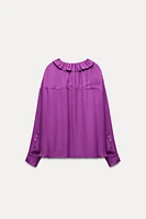 RUFFLED OVERSIZED SHIRT ZW COLLECTION