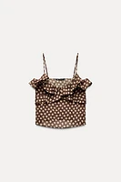 POLKA DOT RUFFLED TOP