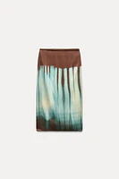 PRINTED MIDI SKIRT ZW COLLECTION