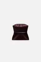 BELTED VELVET TOP