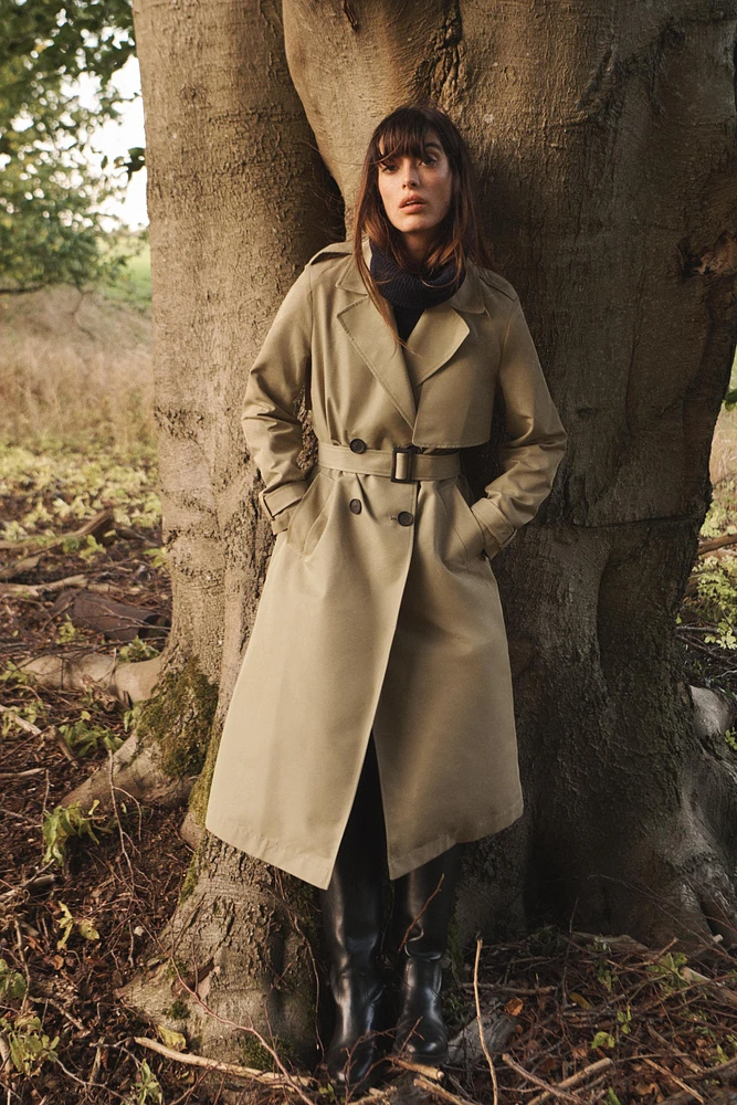 LONG BELTED TRENCH COAT