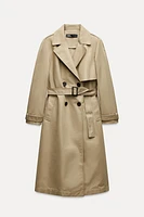 LONG BELTED TRENCH COAT