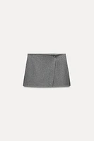 METALLIC THREAD WRAP SKORT