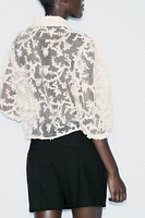 FLORAL APPLIQUÉ TOP