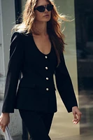 ROUND NECK BLAZER