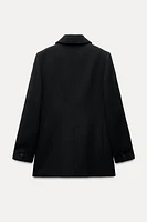 DOUBLE BREASTED WOOL BLEND COAT