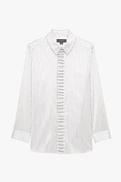 STRIPED FRILL FRONT SHIRT X STEFANO PILATI