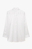 STRIPED FRILL FRONT SHIRT X STEFANO PILATI