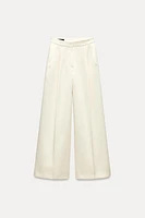 SATIN EFFECT DART PANTS