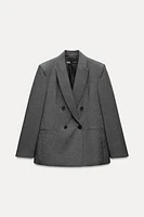 DOUBLE BREASTED SHOULDER PAD BLAZER