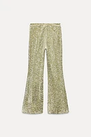 FLARED SEQUIN PANTS