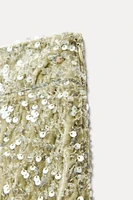 FLARED SEQUIN PANTS