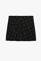 WOOL BLEND STRAWBERRY SKIRT X STEFANO PILATI