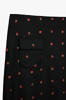 WOOL BLEND STRAWBERRY SKIRT X STEFANO PILATI