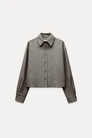 CROPPED PLEATED SHIRT ZW COLLECTION