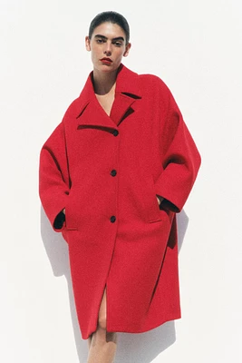 WOOL BLEND OVERSIZE COAT ZW COLLECTION