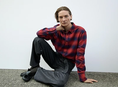 PLAID FLANNEL SHIRT ZW COLLECTION