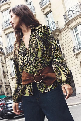 FLOWY PRINTED SHIRT