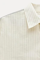 STRIPED TOPSTITCHED SHIRT ZW COLLECTION