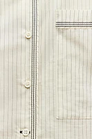 STRIPED TOPSTITCHED SHIRT ZW COLLECTION