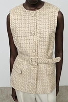 STRUCTURED BELTED VEST