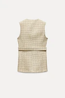 STRUCTURED BELTED VEST