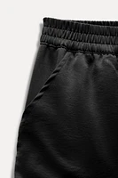 SATIN EFFECT CARGO PANTS