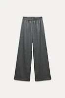 WIDE LEG PINSTRIPE PANTS