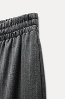 WIDE LEG PINSTRIPE PANTS