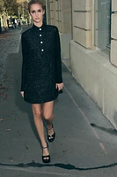 STRUCTURED SEQUINED MINI DRESS