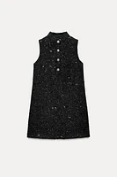 STRUCTURED SEQUINED MINI DRESS