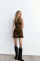 BELTED CORDUROY DRESS