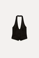 BUTTONED HALTER TOP