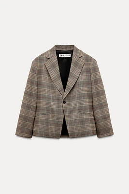 CHECKERED BLAZER ZW COLLECTION