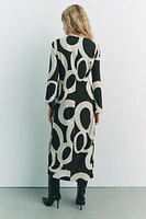 PRINTED MIDI DRESS