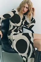 PRINTED MIDI DRESS