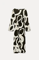 PRINTED MIDI DRESS