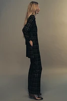 STRAIGHT FIT PLAID PANTS