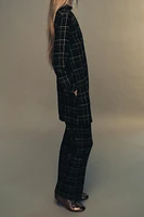 STRAIGHT FIT PLAID PANTS