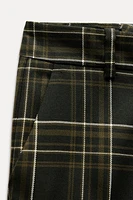 STRAIGHT FIT PLAID PANTS