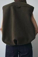 WOOL BLEND VOLUMINOUS VEST ZW COLLECTION