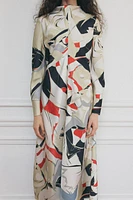 PRINTED MIDI DRESS ZW COLLECTION