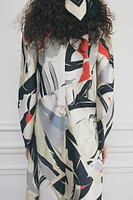 PRINTED MIDI DRESS ZW COLLECTION